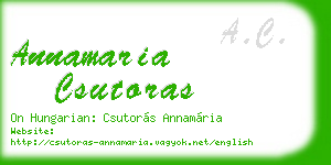 annamaria csutoras business card